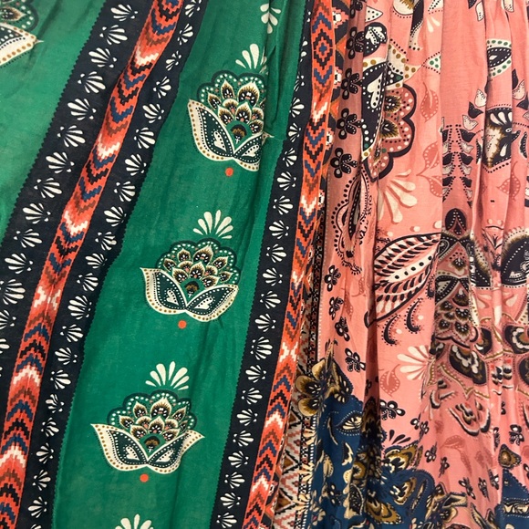 FARM Rio Vibrant Green and Pink Maxi Skirt - Picture 6 of 7